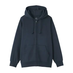 Sale Muji Sweatshirt zippé en coton mélangé à capuche homme