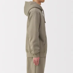 Sale Muji Sweatshirt zippé en coton mélangé à capuche homme