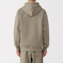 Sale Muji Sweatshirt zippé en coton mélangé à capuche homme