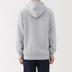 Sale Muji Sweatshirt zippé en coton mélangé à capuche homme