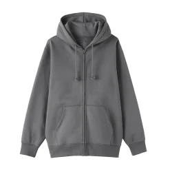 Sale Muji Sweatshirt zippé en coton mélangé à capuche homme