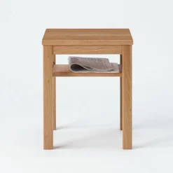 Best Muji Table de nuit en chêne