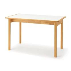 New Muji Table en hévéa avec plateau mélaminé rectangulaire ‐ S