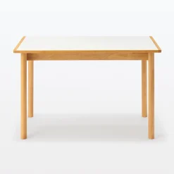 New Muji Table en hévéa avec plateau mélaminé rectangulaire ‐ S