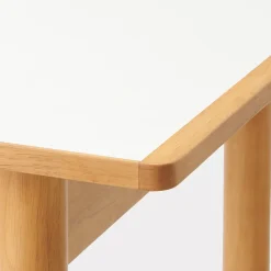 Sale Muji Table en hévéa avec plateau mélaminé rectangulaire ‐ L