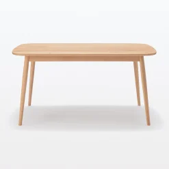 Clearance Muji Table en être massif à pieds arrondis ‐ Moyenne