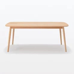 Clearance Muji Table en être massif à pieds arrondis ‐ Grande