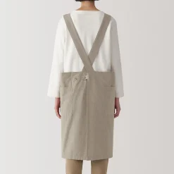 Muji Tablier croisé dans le dos en coton