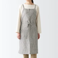 Online Muji Tablier croisé dans le dos en lin