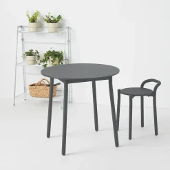 Outlet Muji Tabouret en aluminium - Gris foncé