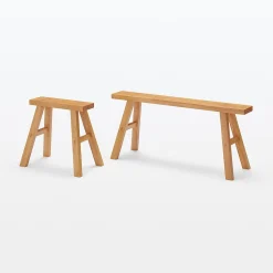 Best Muji Tabouret en chêne
