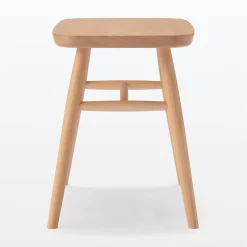 Discount Muji Tabouret en être massif à pieds arrondis