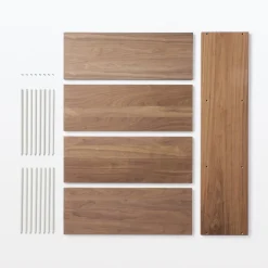 Online Muji Étagère additionnelle large en noyer ‐ 3 niveaux (Dont Eco‐part. 1,80 €)