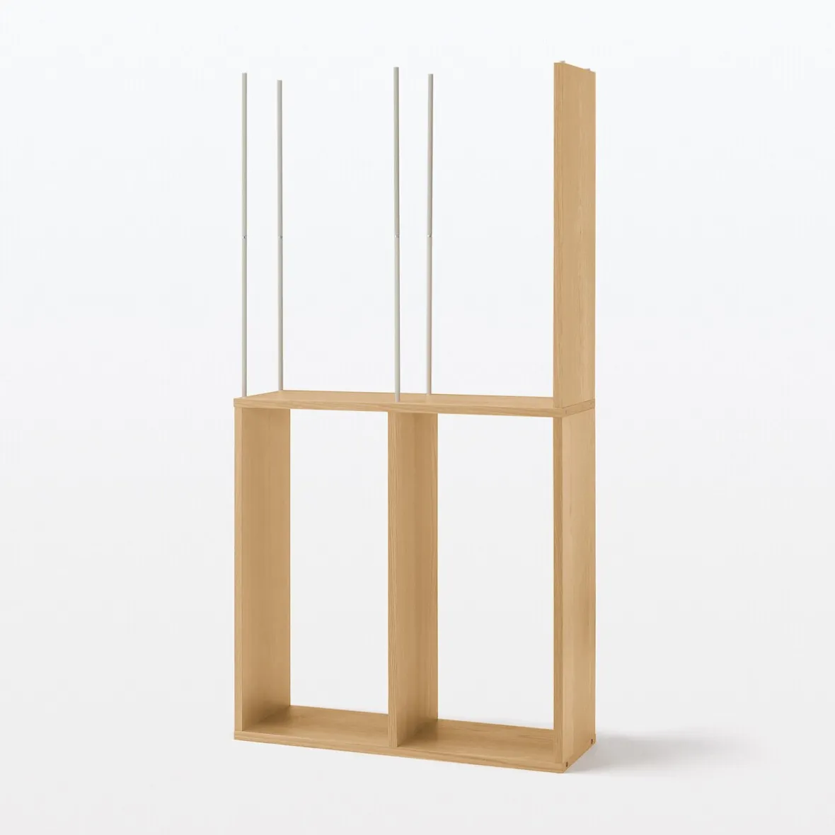 Muji Étagère additionnelle large en chêne ‐ 2 niveaux (Dont Eco‐part. 1,80 €)