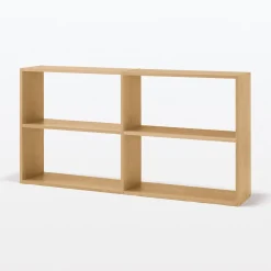 Muji Étagère additionnelle large en chêne ‐ 2 niveaux (Dont Eco‐part. 1,80 €)