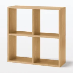 Muji Étagère additionnelle étroite en chêne ‐ 2 niveaux (Dont Eco‐part. 0,82 €)
