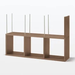 Outlet Muji Étagère additionnelle étroite en noyer ‐ 3 niveaux (Dont Eco‐part. 1,80 €)