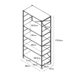 Sale Muji Étagère en acier gris clair - Large, grande