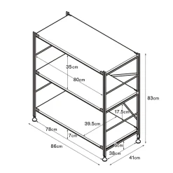 Discount Muji Étagère en acier gris clair - Large, petite