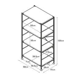 Discount Muji Étagère en acier gris clair - Étroite, moyenne
