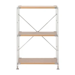 New Muji Étagère en acier inoxydable plaquée chêne étroite ‐ 3 niveaux (Dont Eco‐part. 1,80 €)