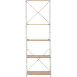 Clearance Muji Étagère en acier inoxydable plaqué Chêne ‐ Étroite ‐ Grande 8791