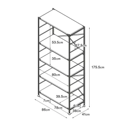 Outlet Muji Étagère en acier inoxydable ‐ Large ‐ Grande (Dont Eco‐part. 1,80 €)