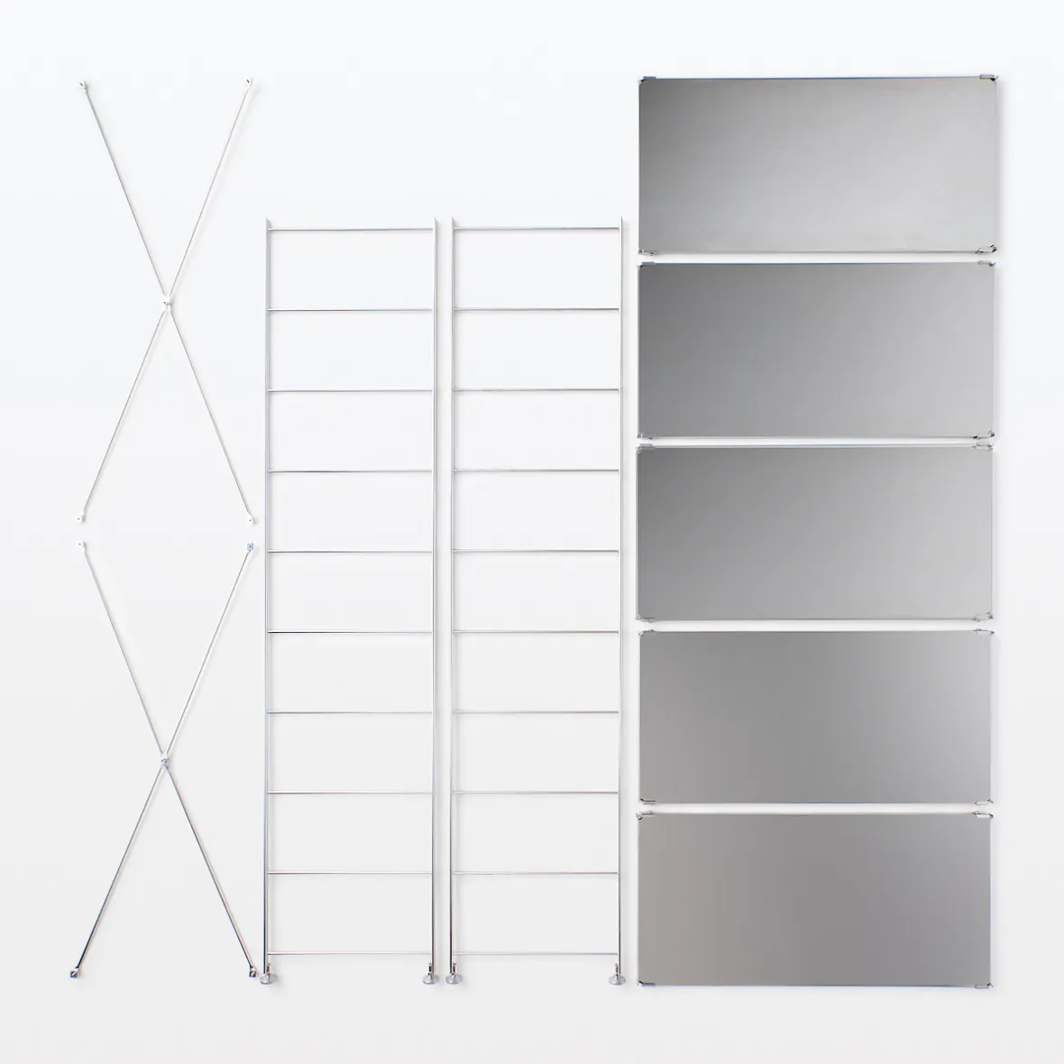 Outlet Muji Étagère en acier inoxydable ‐ Large ‐ Grande (Dont Eco‐part. 1,80 €)