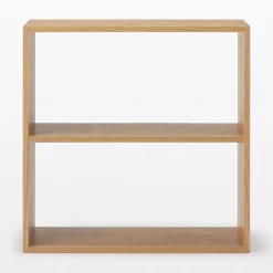 Clearance Muji Étagère large en chêne ‐ 2 niveaux (Dont Eco‐part. 1,80€)