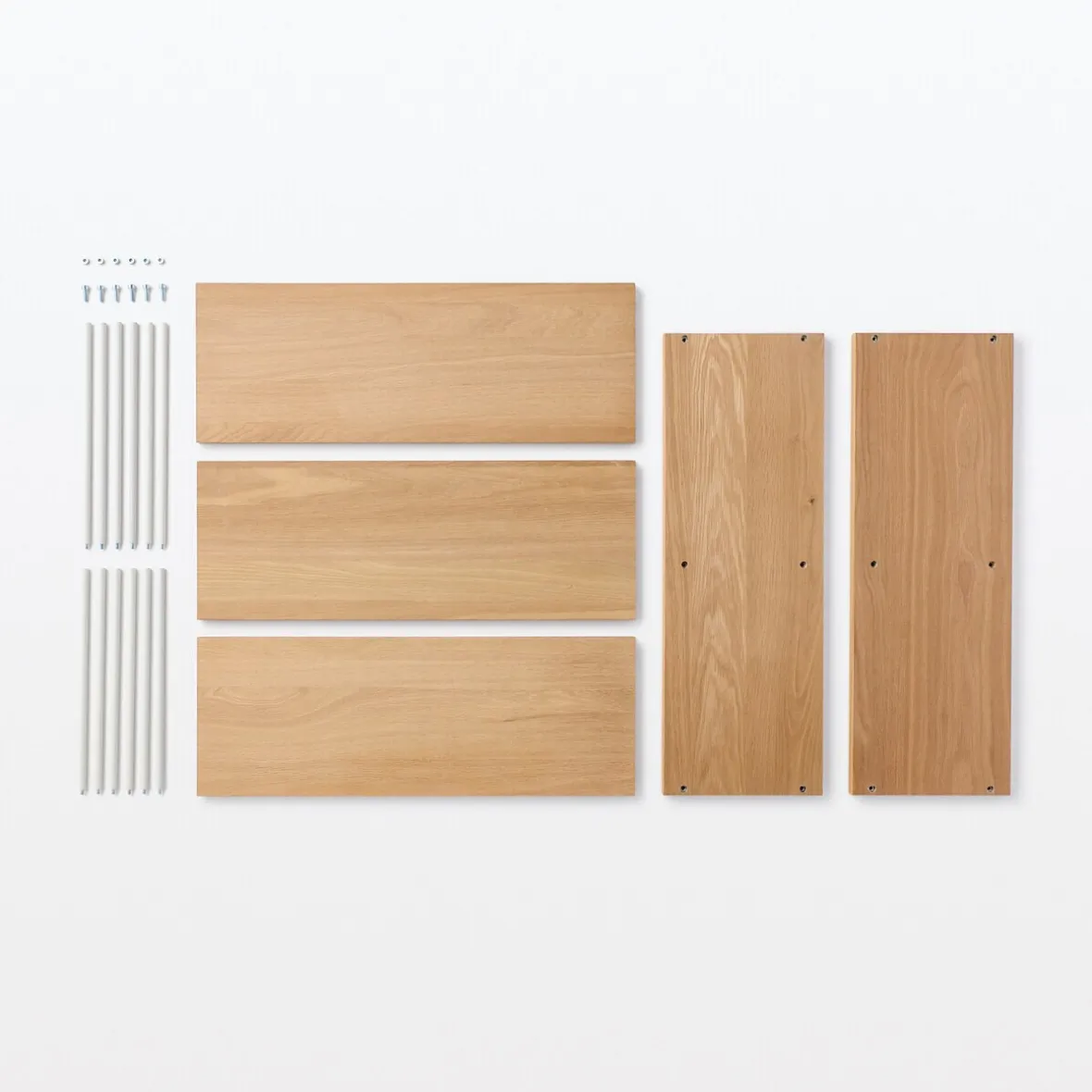 Clearance Muji Étagère large en chêne ‐ 2 niveaux (Dont Eco‐part. 1,80€)