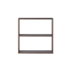 Outlet Muji Étagère large en noyer ‐ 2 niveaux (Dont Eco‐part. 1,80 €)