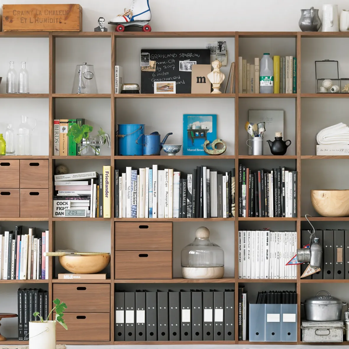 Muji Étagère large en noyer ‐ 5 niveaux (Dont Eco‐part. 3,90 €)