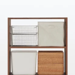 Discount Muji Étagère large en noyer ‐ 3 niveaux (Dont Eco‐part. 1,80 €)
