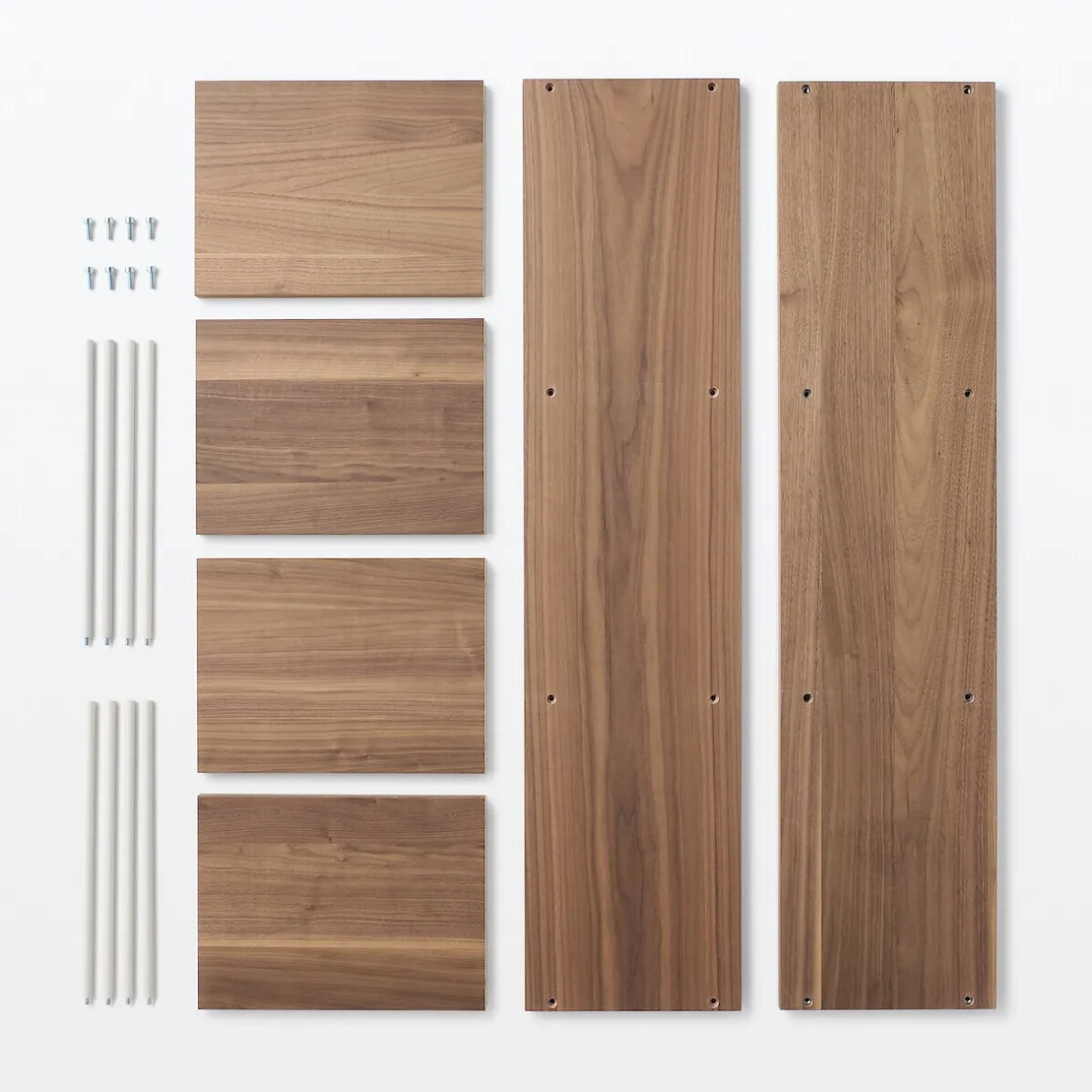 Outlet Muji Étagère étroite en noyer ‐ 3 niveaux (Dont Eco‐part. 1,80 €)