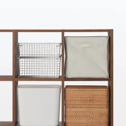 Outlet Muji Étagère étroite en noyer ‐ 3 niveaux (Dont Eco‐part. 1,80 €)