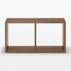 Discount Muji Étagère étroite en noyer ‐ 2 niveaux (Dont Eco‐part. 0,82 €)