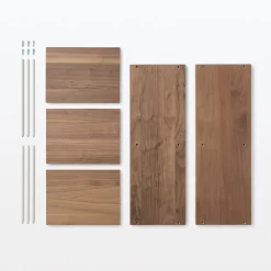 Discount Muji Étagère étroite en noyer ‐ 2 niveaux (Dont Eco‐part. 0,82 €)