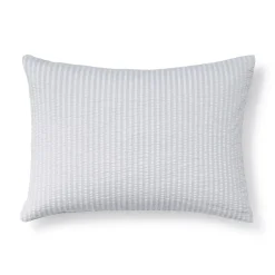 Clearance Muji Taie d'oreiller en coton Seersucker 65 x 65 cm