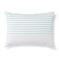 Clearance Muji Taie d'oreiller en coton Seersucker 65 x 65 cm