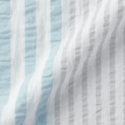 Clearance Muji Taie d'oreiller en coton Seersucker 65 x 65 cm