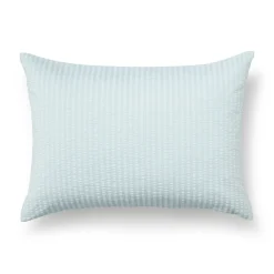 Clearance Muji Taie d'oreiller en coton Seersucker 65 x 65 cm