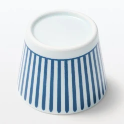 Online Muji Tasse à saké en porcelaine Hasami - Motif rayures éventail