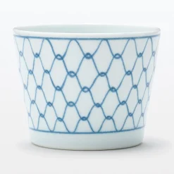 Muji Tasse à saké en porcelaine Hasami - Motif maille