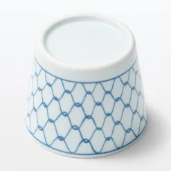 Muji Tasse à saké en porcelaine Hasami - Motif maille