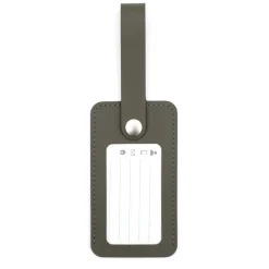 Sale Muji Étiquette de bagage en cuir recyclé - Kaki