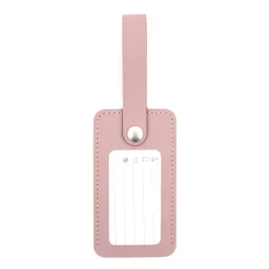 Muji Étiquette de bagage en cuir recyclé - Rosa