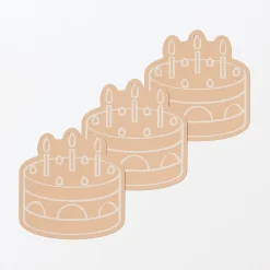 Discount Muji Étiquettes cadeaux - Gâteau, lot de 3