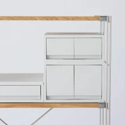 Best Muji Tiroir en PP A4 gris blanc 2 compartiments L26 XP37X H17.5cm