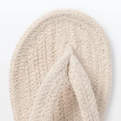 Clearance Muji Tongs d'intérieur en coton mélangé