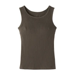 Clearance Muji Top brassière court côtelé en coton pour femme